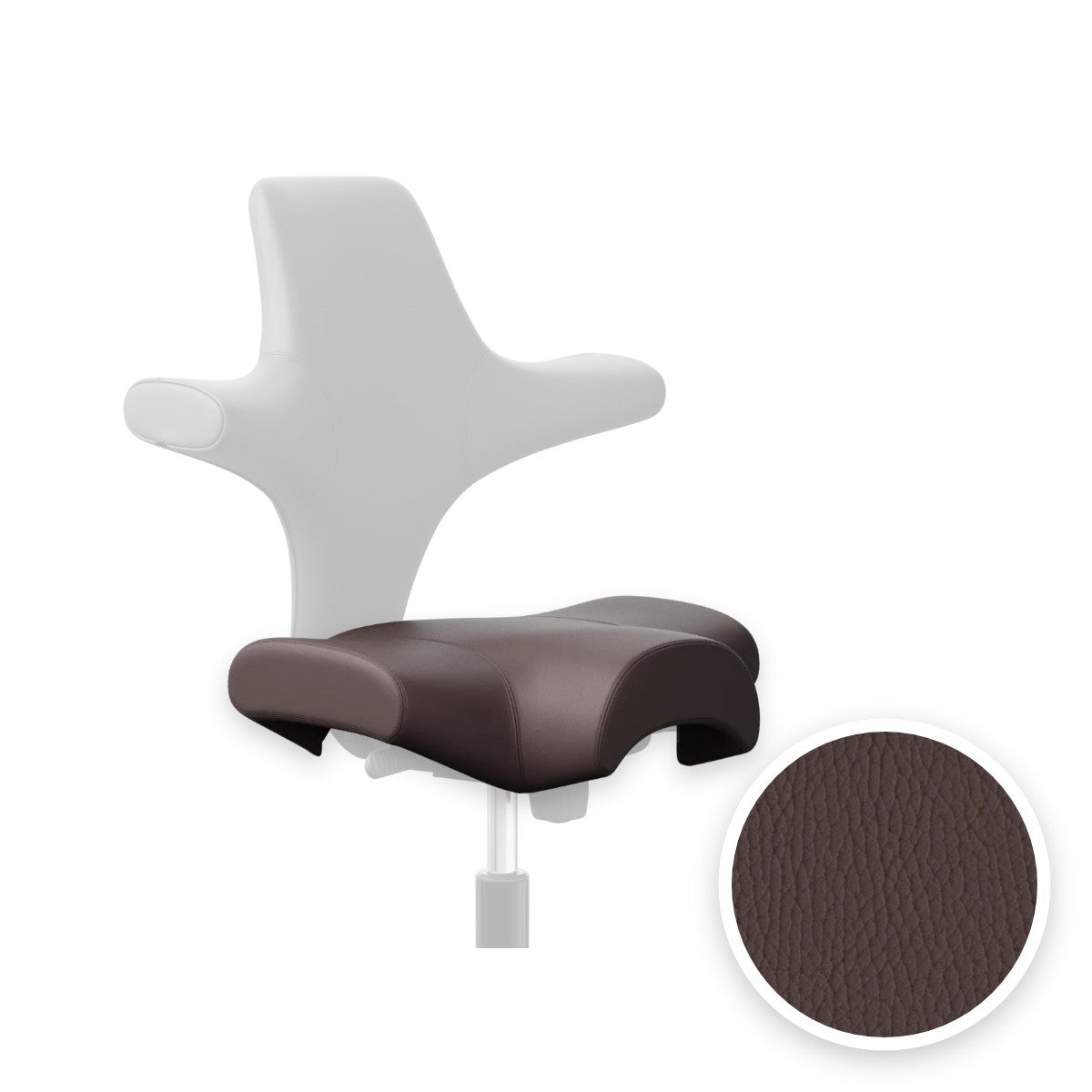 HÅG Capisco seat cover in Paloma Soft leather Dark brown ATG55130