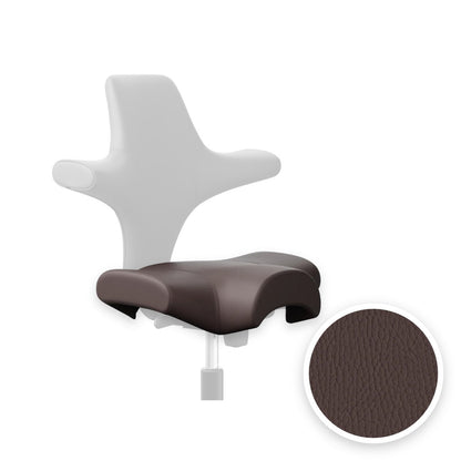 HÅG Capisco seat cover in Paloma Soft leather Dark brown ATG55130