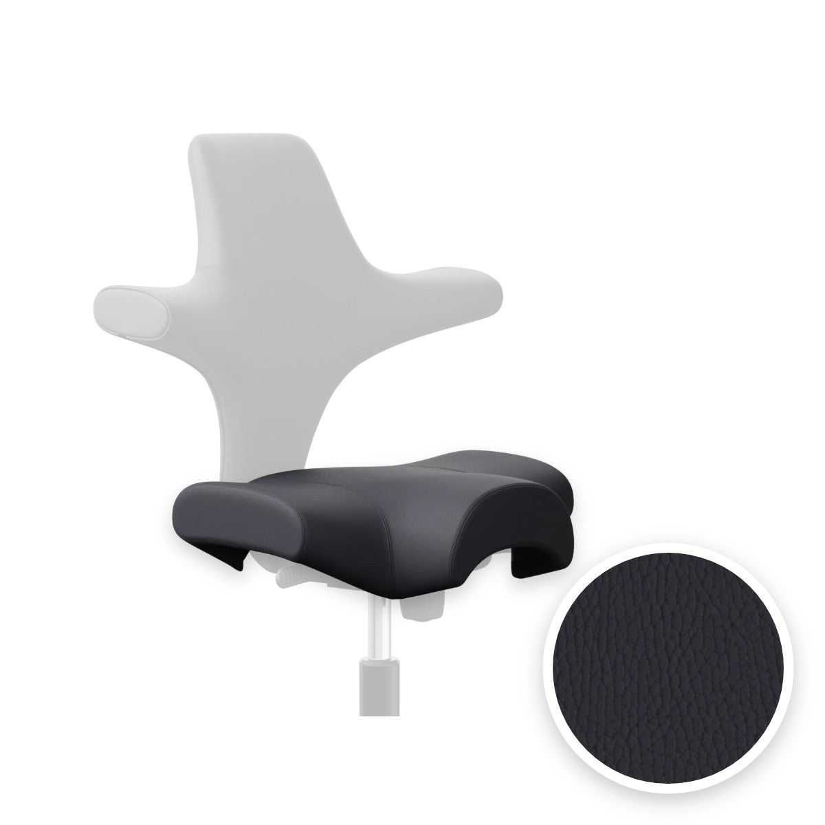 HÅG Capisco seat cover in Paloma Soft leather Charcoal ATG55185