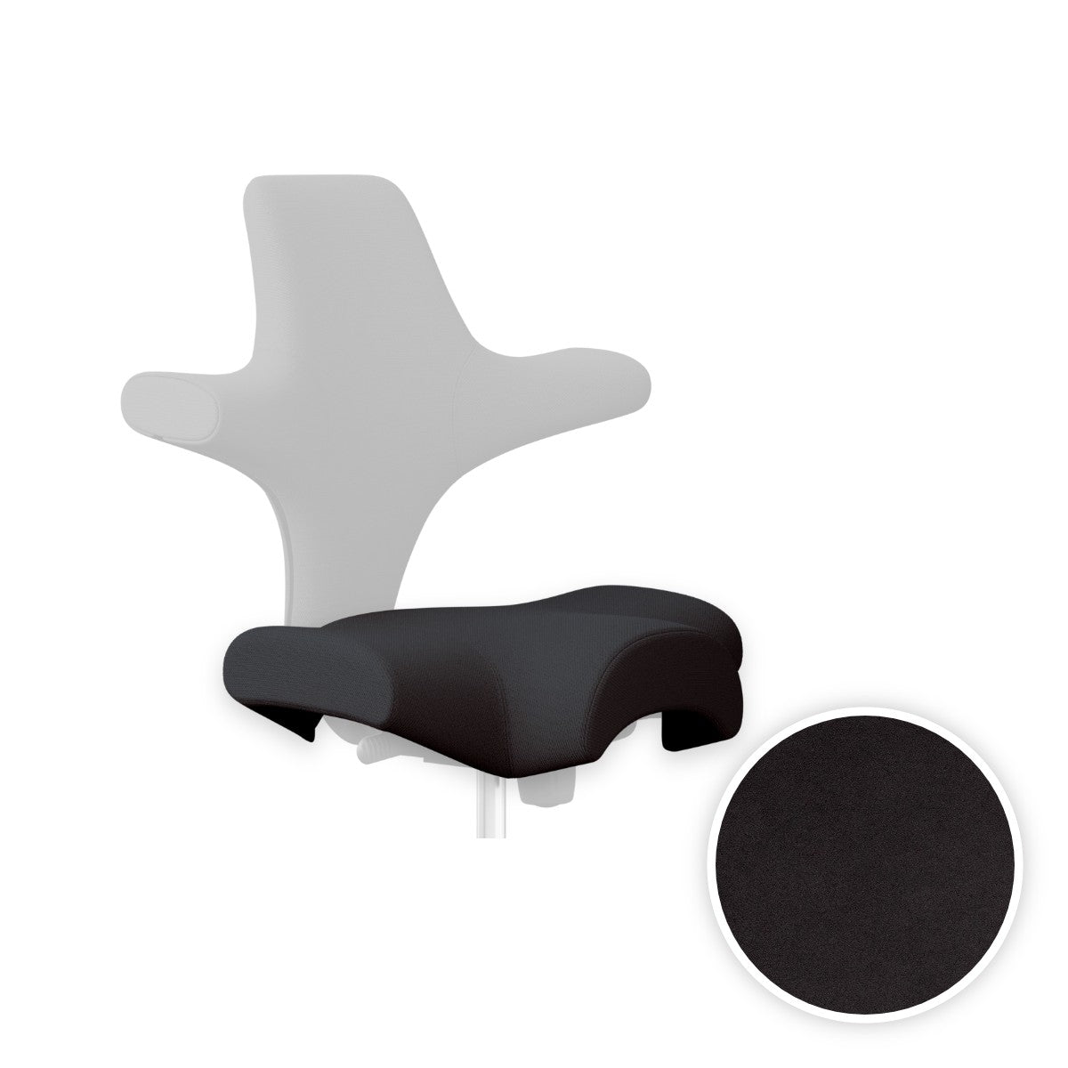 HÅG Capisco seat cover in Comfort+ Black CMF60009