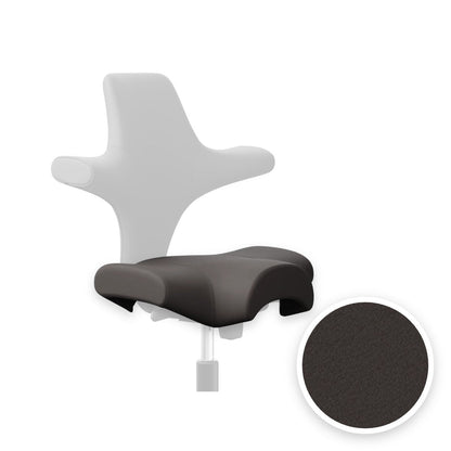 HÅG Capisco seat cover in Elmosoft leather Dark brown EL93068