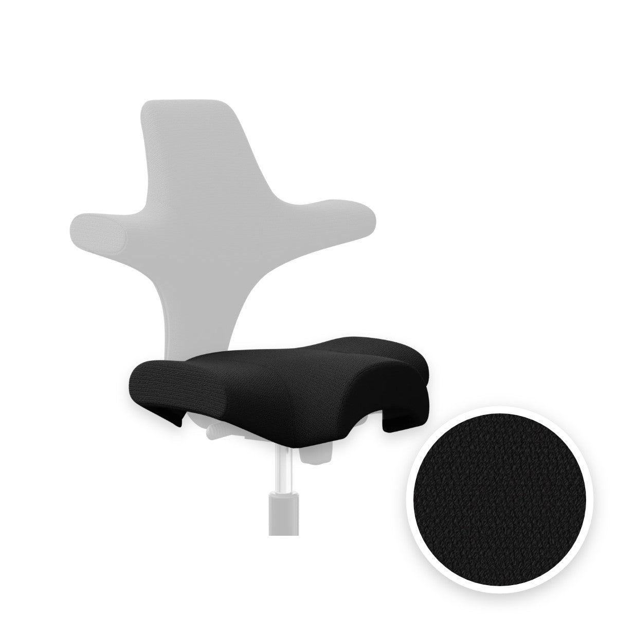 HÅG Capisco seat cover in Sirdal Black SRD190