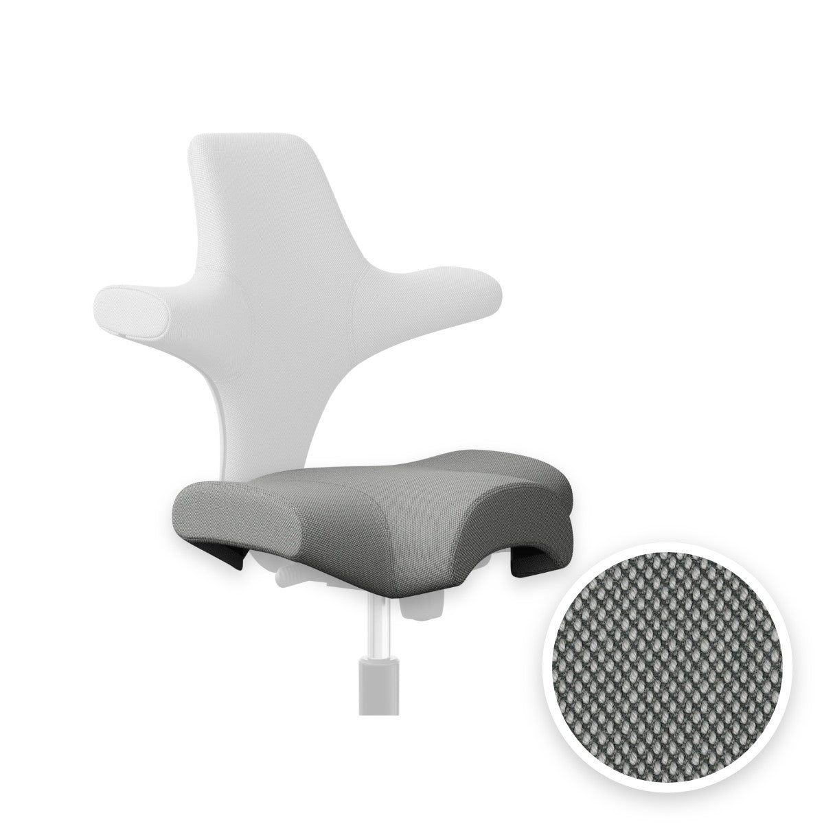 HÅG Capisco seat cover in Steelcut Trio 3 Light grey STT133