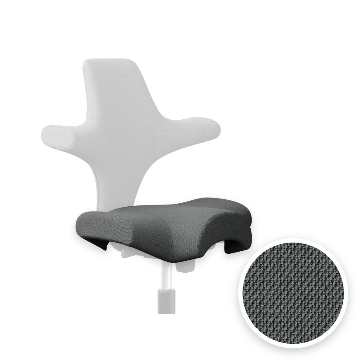 HÅG Capisco seat cover in Steelcut Trio 3 Grey STT153