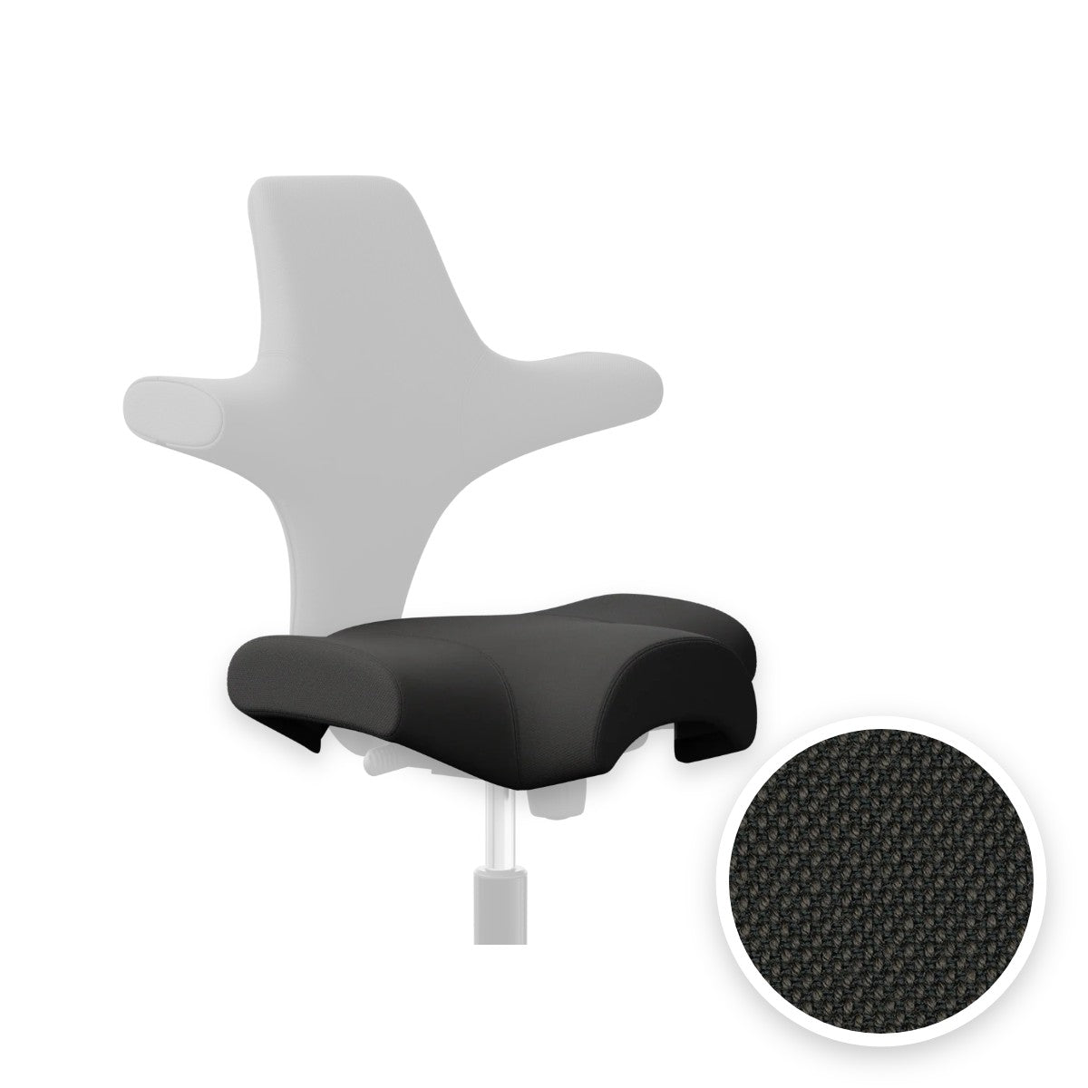 HÅG Capisco seat cover in Steelcut Trio 3 Charcoal STT383
