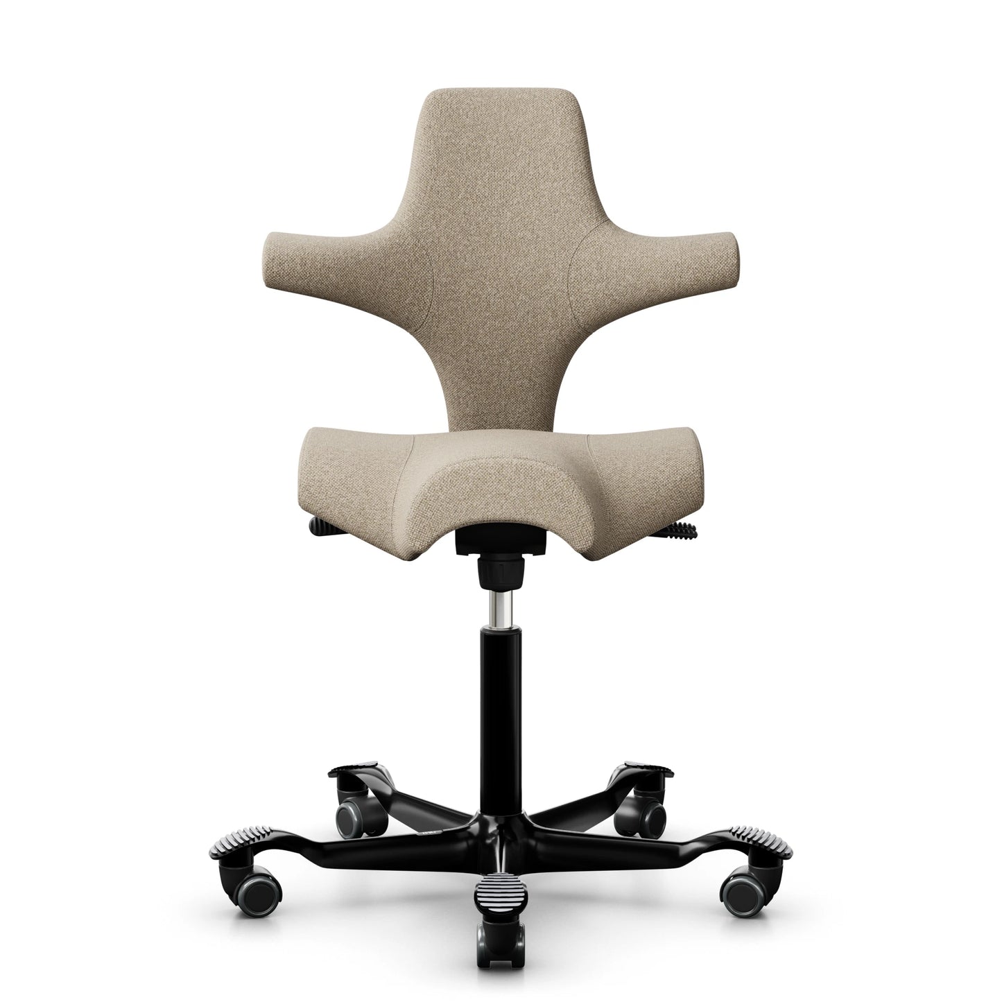 HAG Capisco 8106 - MLF012 Beige / Schwarz / 200 mm / Universalrollen