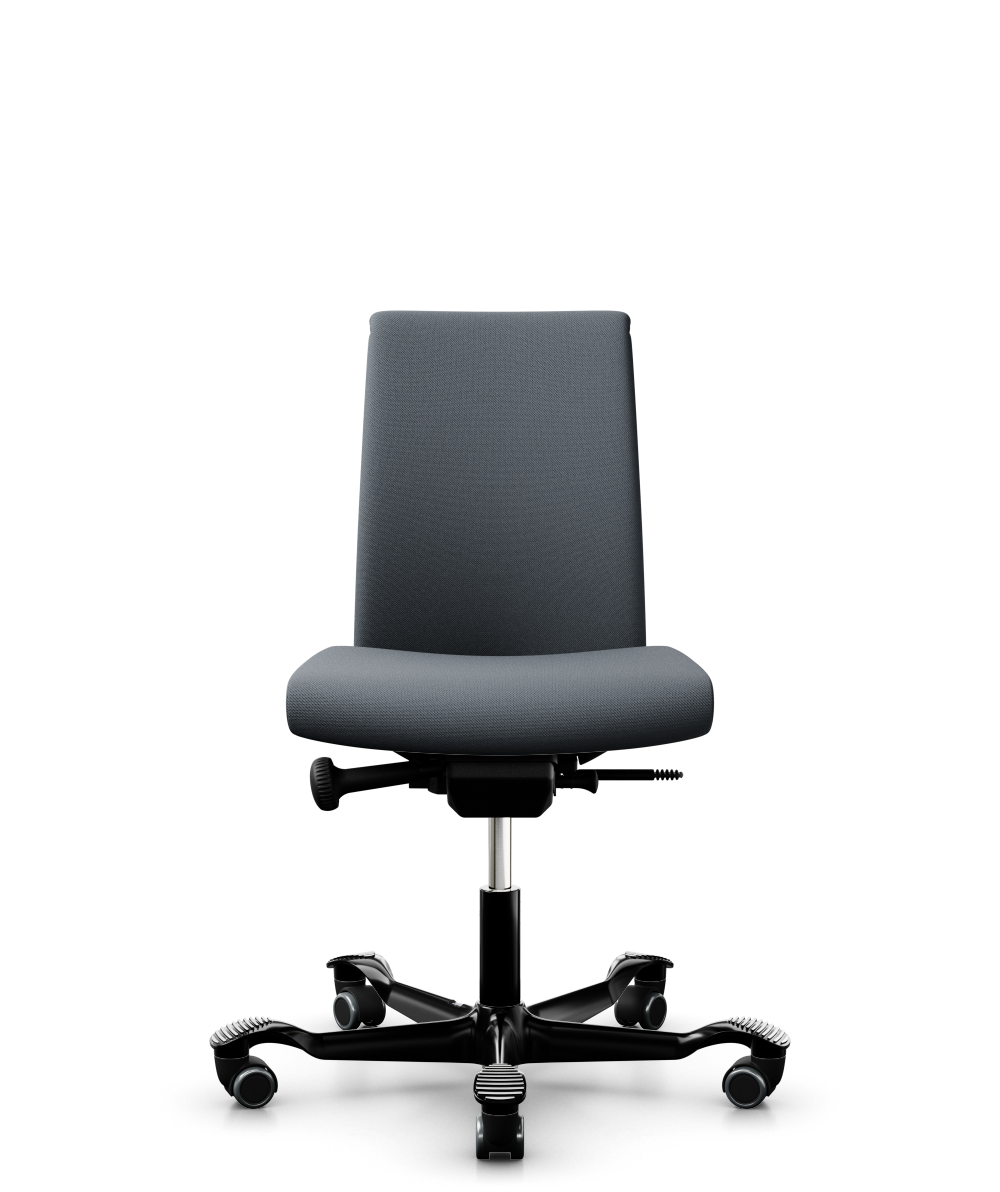 HÅG Creed 6003 medium-back office chair in grey Select fabric with black five-star base